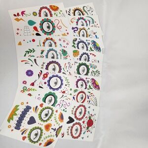 Day of the Dead Face Tattoos, Halloween Temporary Tattoo 17 Pack Dia De Los Muer